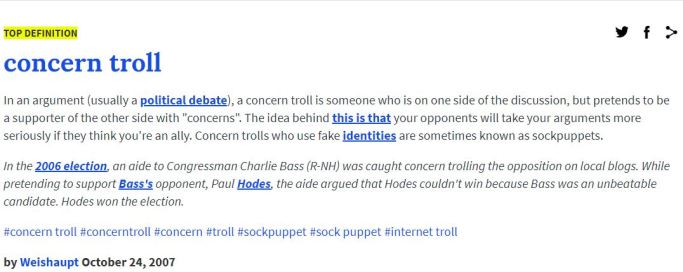 concern troll definition urban dictionary