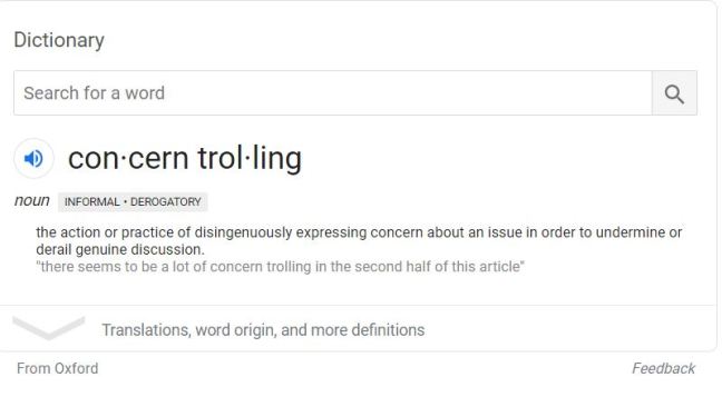 concern trolling defintion