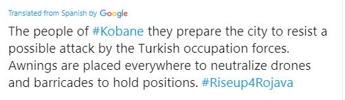 tweet translation kobane storm brewing
