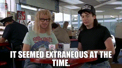 wayne's world seemed extraneous at the time